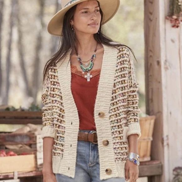 Sundance Sweaters - 𝅺boundless north Sundance sweater cardigan tweed Westerly size small Knit